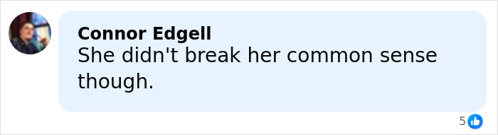 Comment from Connor Edgell on social media expressing opinion on a BBC anchor disciplined for showing disgust on-air.