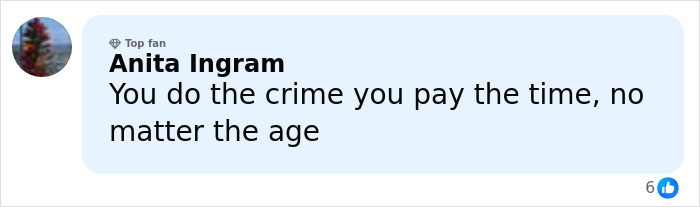 Comment by social media user Anita Ingram expressing opinion on crime and punishment amid protests erupting across Oklahoma.