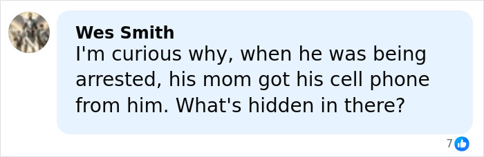 Comment expressing curiosity about a teen's cell phone confiscated during arrest amid Oklahoma protests.