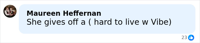 Comment about Nicole Kidman's divorce update saying she gives off a hard to live with vibe, shown on social media. Comment about Nicole Kidman's divorce update saying she gives off a hard to live with vibe, shown on social media.