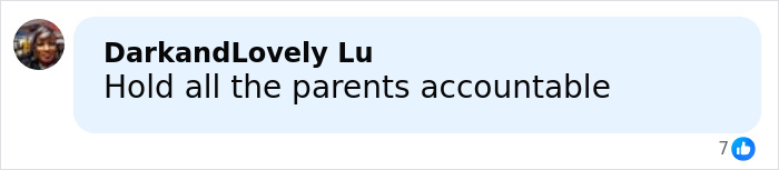 Comment from DarkandLovely Lu urging to hold parents accountable after pregnant woman is attacked by mob of young school kids.
