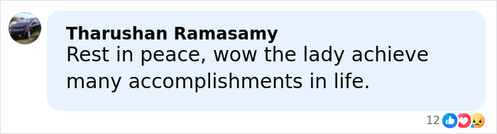 Comment expressing condolences for a celebrity chef who lost her life at 43 in a tragic accident.