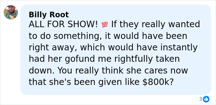 Facebook comment by Billy Root criticizing actions related to viral mom who called autistic boy the n-word facing trial.