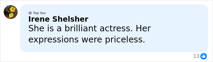 User comment praising an actress&rsquo;s expressions, related to Claire Danes&rsquo; quivering chin in her new hit show discussion.