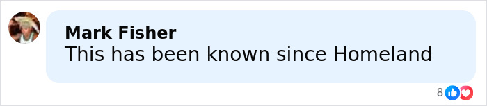 Text comment by Mark Fisher mentioning Homeland, displayed in a messaging app interface.