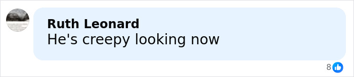 Facebook comment reading Hes creepy looking now in response to Brad Pitts appearance at Hollywood premiere sparking speculation