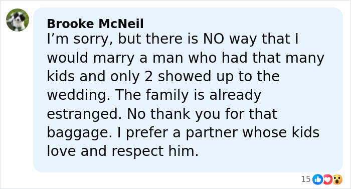 Comment expressing disapproval of Jon Gosselin remarrying amid family estrangement and limited wedding attendance. Comment expressing disapproval of Jon Gosselin remarrying amid family estrangement and limited wedding attendance.