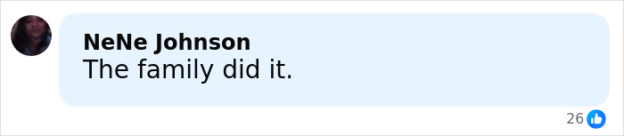 Screenshot of a social media comment stating The family did it related to stepsibling under investigation after teen&rsquo;s body found on Carnival Cruise.