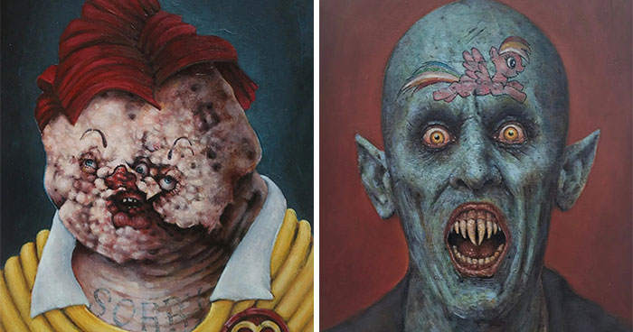 Tyler Tilley’s 35 Explosive Pop Surrealist Paintings That Mix Humor With Horror