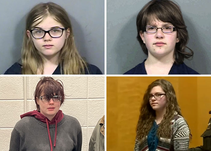 Four child criminals in mugshots and courtroom setting, representing disturbing acts by child criminals now free.