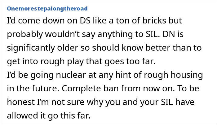 Text conversation about teen&rsquo;s sprain and c*****d ribs during family visit, suspecting the injury was no accident.