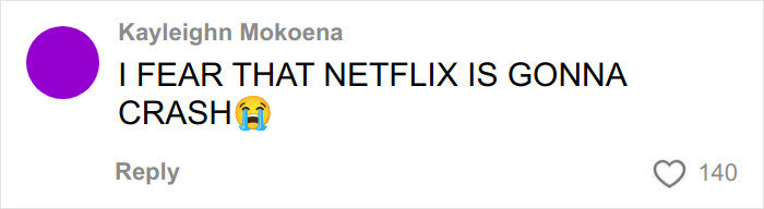 Screenshot of a social media comment showing a fan expressing worry before the final Stranger Things episodes release.