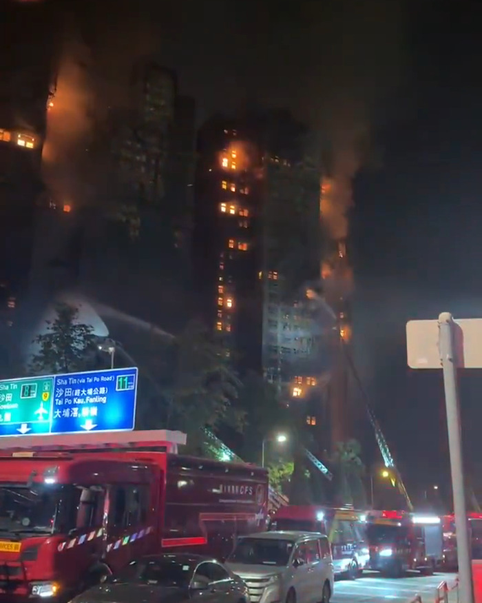 Horrifying Scene Caught On Video As Massive Fire Rips Through Hong Kong High-Rise