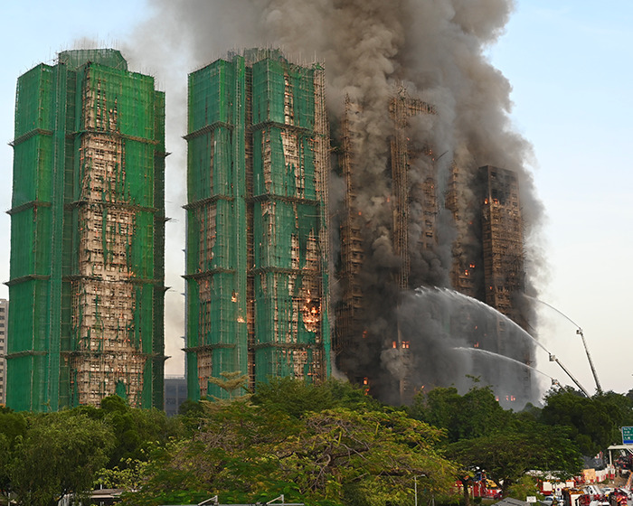 Horrifying Scene Caught On Video As Massive Fire Rips Through Hong Kong High-Rise