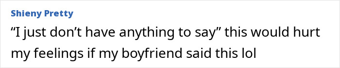 Commenter Shieny Pretty expresses emotional reaction to boyfriend’s hypothetical statement about having kids. Commenter Shieny Pretty expresses emotional reaction to boyfriend’s hypothetical statement about having kids.