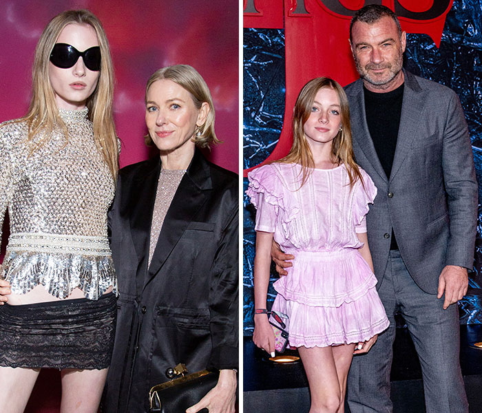 Two trans celebrity kids with their parents posing at public events, showcasing family support and public silence broken.