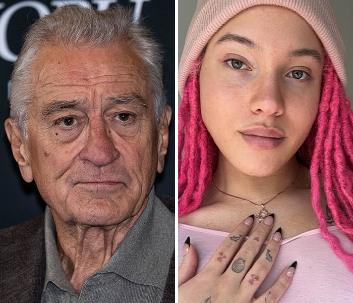 Side-by-side portraits of an elderly man and a young person with pink dreadlocks representing trans celebrity kids publicly supported by parents.