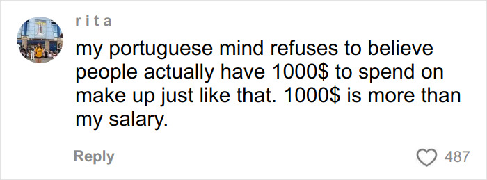 Comment expressing disbelief about spending $1,000 on a luxury Dior advent calendar and its value.