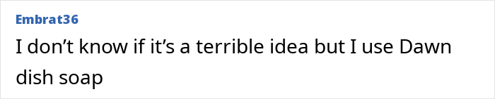 Comment about using Dawn dish soap for washing fruits and vegetables purchased from the store.