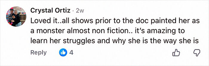 Commenter Crystal Ortiz praises the Netflix doc for revealing truths about Charlize Theron’s film on a famous serial criminal. Commenter Crystal Ortiz praises the Netflix doc for revealing truths about Charlize Theron’s film on a famous serial criminal.