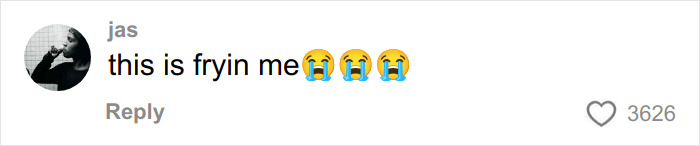 Social media comment reacting with crying emojis, related to fans convinced Timoth&eacute;e Chalamet is masked rapper EsDeeKid.