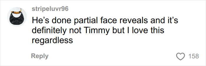 Comment on social media discussing fan theory linking Timoth&eacute;e Chalamet to masked rapper EsDeeKid in viral video debate.