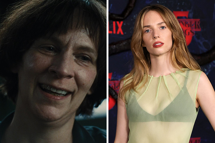 Actress at a premiere event for the next Hunger Games movie, highlighting the new cast compared to the original stars.