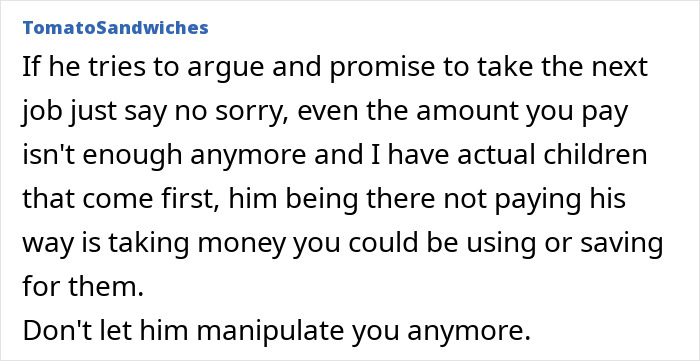 ALT text: Woman realizes she doesn&rsquo;t need a jobless partner who costs more than he brings in, standing firm and independent.
