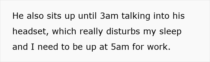 Text about a woman frustrated with a jobless partner who costs more than he contributes, disrupting her sleep.
