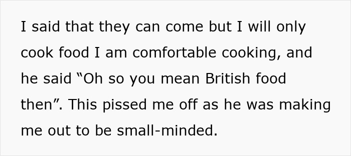 Woman expressing frustration about cooking foreign traditional Christmas spread, preferring to stick with familiar dishes.