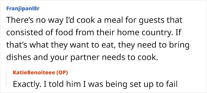 User frustrated about cooking foreign traditional Christmas spread for guests wanting home country dishes.