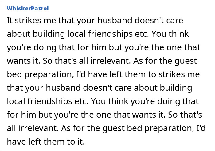 Alt text: Woman preparing a feast and fun for family, while husband only opens the oven door and calls her moody.