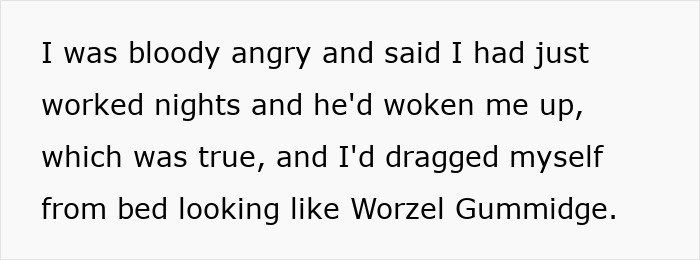 Text excerpt showing a woman&rsquo;s frustration with a lonely widower who fixates and appears wherever she goes.