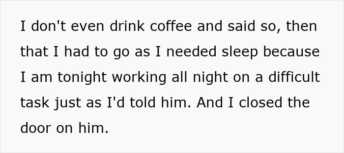 Text excerpt showing a woman worried as a lonely widower fixates and starts appearing wherever she goes.