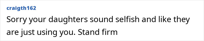 Comment text on a white background from user craigth162 expressing sympathy about feeling stuck babysitting multiple kids. Comment text on a white background from user craigth162 expressing sympathy about feeling stuck babysitting multiple kids.