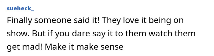 Comment on social media expressing frustration about decency in public and activewear trend reactions.