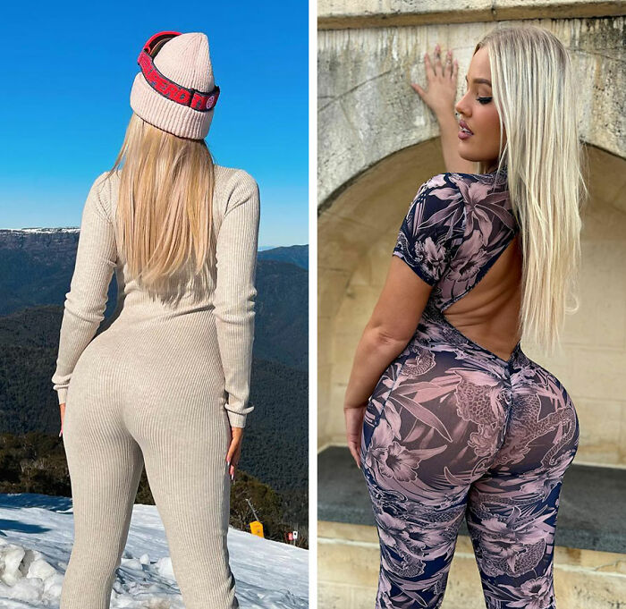 Two women showing their curves outdoors, illustrating BBL results and the risks of cosmetic surgery.