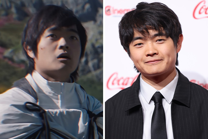 Side-by-side comparison of iconic Hunger Games character and the actor portraying him in the new film.