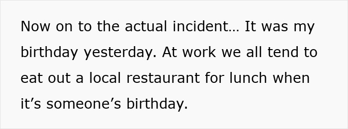 Text excerpt highlighting a woman who doesn’t give in to social pressure from coworkers despite awkwardness at work. Text excerpt highlighting a woman who doesn’t give in to social pressure from coworkers despite awkwardness at work.