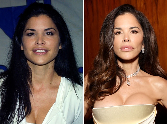 Before and after Mar-a-Lago face transformations showing dramatic changes with makeup, styling, and possible cosmetic enhancements.