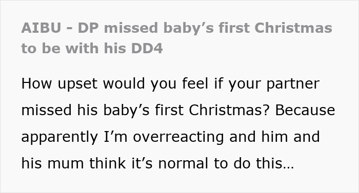 Wife heartbroken as husband abandons her and baby on Christmas, spending time instead with his other child.