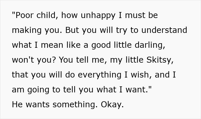 Excerpt of a letter showing toxic Victorian boyfriend behavior with manipulative and controlling language toward a woman.