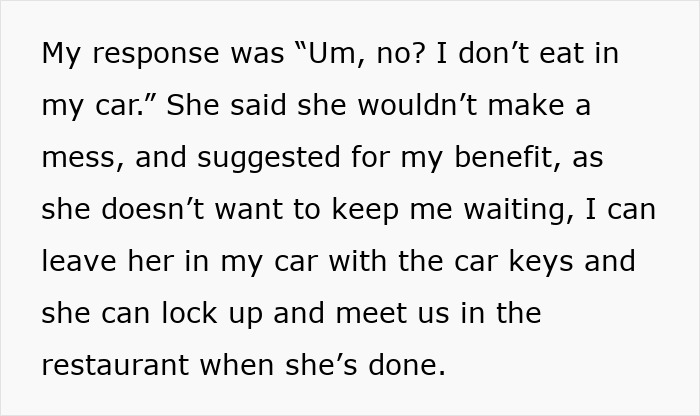 Text showing a woman standing firm and not giving in to social pressure from coworkers despite potential awkwardness. Text showing a woman standing firm and not giving in to social pressure from coworkers despite potential awkwardness.