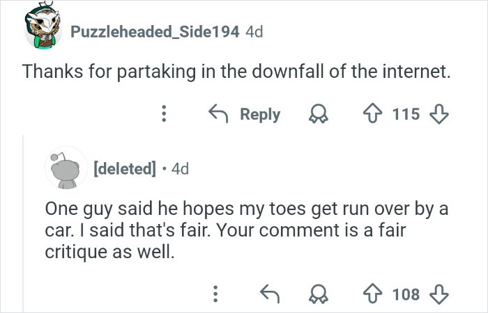 Reddit exchange showing a discussion reflecting skepticism about veganism shared by an ex-employee online.