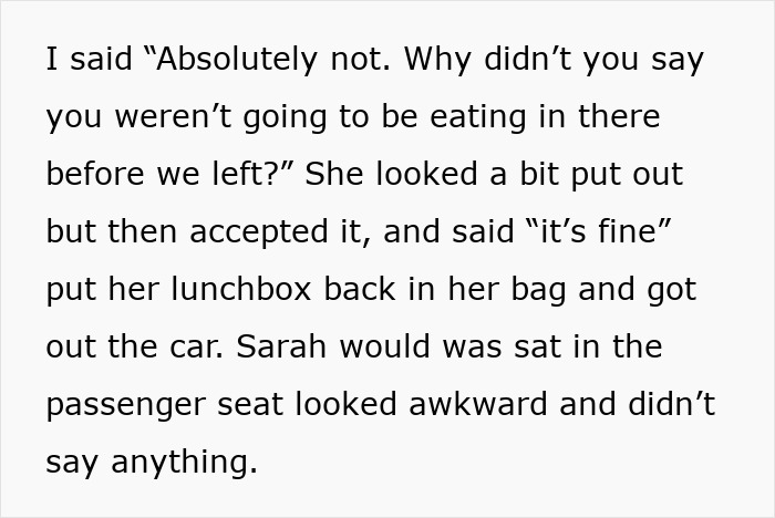 Text excerpt showing a woman standing firm against social pressure from coworkers despite the situation becoming awkward. Text excerpt showing a woman standing firm against social pressure from coworkers despite the situation becoming awkward.