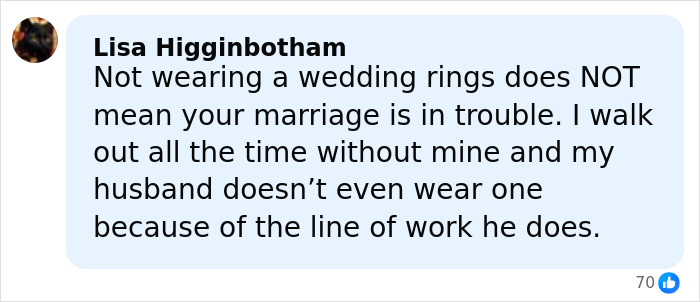 Comment about marriage speculation and wedding rings, addressing JD Vance&rsquo;s silence and related viral moments.