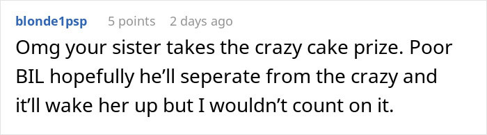 Screenshot of a Reddit comment reacting to sister&rsquo;s barefoot spiritual advisor causing comical chaos at Thanksgiving.