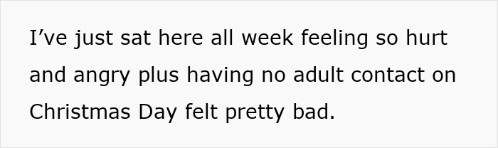 Sad message expressing heartbroken feelings after husband ditches wife and baby on Christmas spending time with other kid.