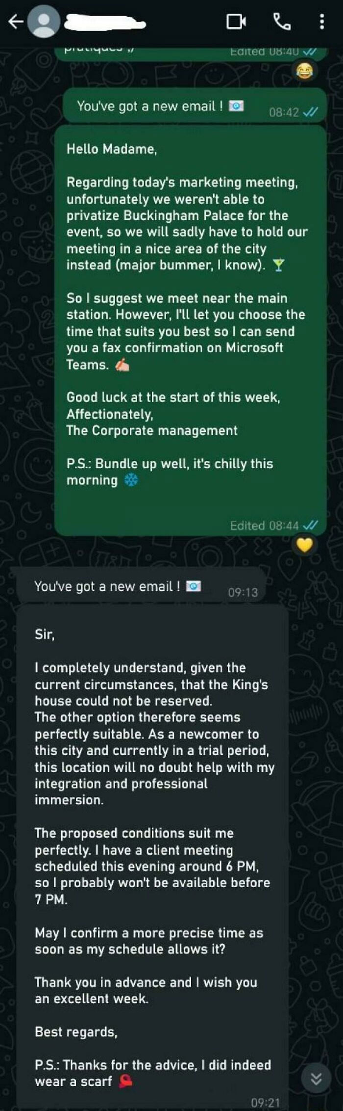 Funny text message exchange about a marketing meeting location mix-up shared in hilarious texts people still think about.