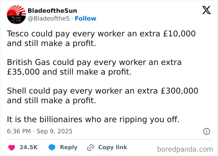 Screenshot of a math problem about companies paying workers extra while still making a profit, illustrating weird math problems.